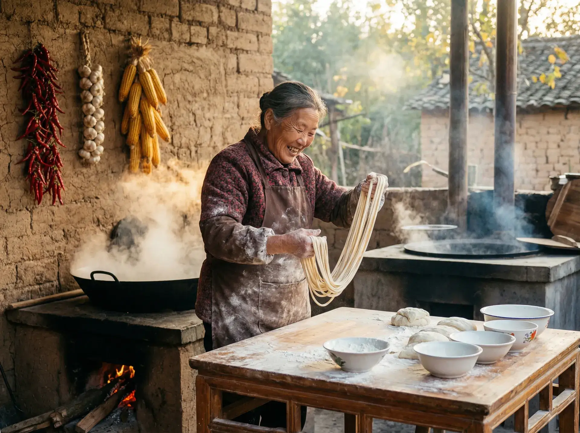 农家大嫂手擀面 - 天天影视网色 乡村美食